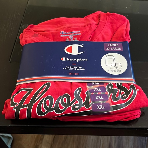 champion authentic athleticwear Other - Champion ladies 2 piece lounge set.  NET.  Color red and blue.  Top & shorts 2X